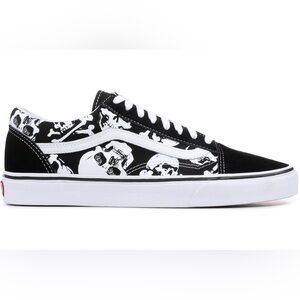 Vans Kids Black and White Skull Sneakers